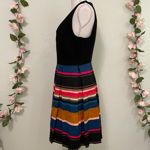 NWT Trina Turk Colorful Striped A-line Dress - Picture 2 of 5